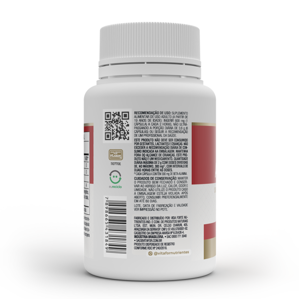 Beta Alanina 120 cápsulas 500mg - Vitafor - Imagem 3