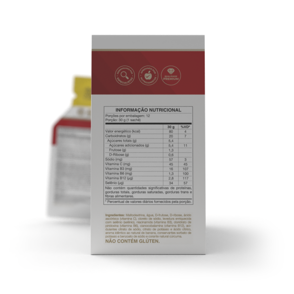 End Caffeine Gel sachê 30g – Banana – Vitafor - Imagem 2