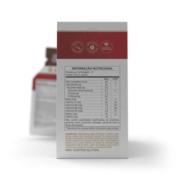End Caffeine Gel sachê 30g - Chocolate Belga - Vitafor - Imagem 2