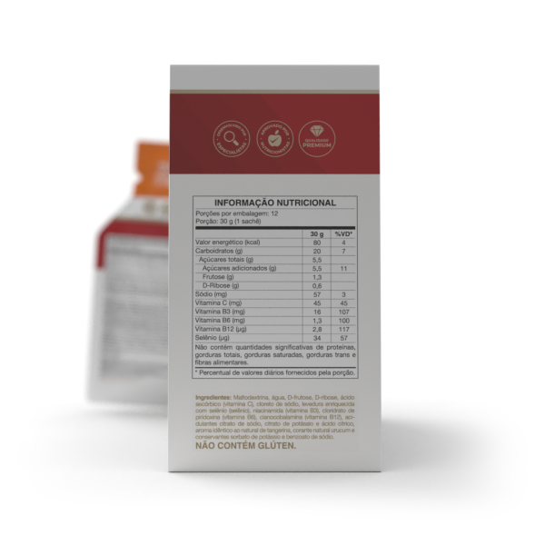 End Caffeine Gel sachê 30g – Tangerina – Vitafor - Imagem 2