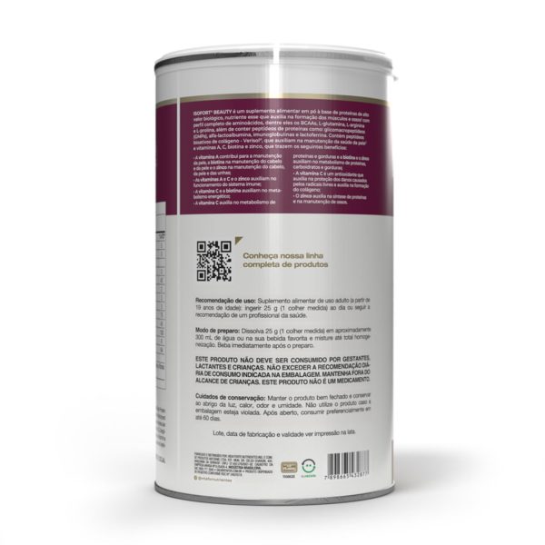 Isofort Beauty 450g - Cacau -Vitafor - Imagem 3