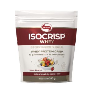 Isocrisp Whey pacote 240g - Neutro - Vitafor