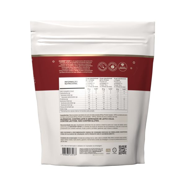 Isocrisp Whey pacote 240g - Neutro - Vitafor - Imagem 2