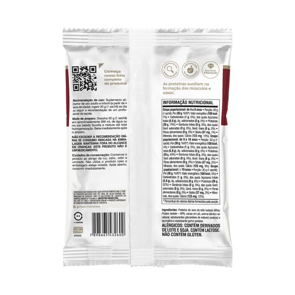 Isofort sachê 30g – Chocolate – Vitafor - Imagem 2