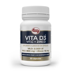 Vita D3 + C + Zinco 30 cápsulas - Vitafor