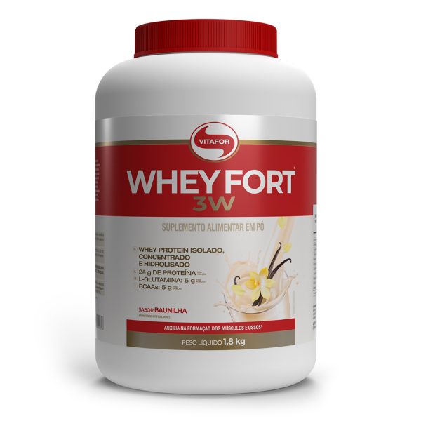 Whey Fort 3w pote 1800g - Baunilha - Vitafor