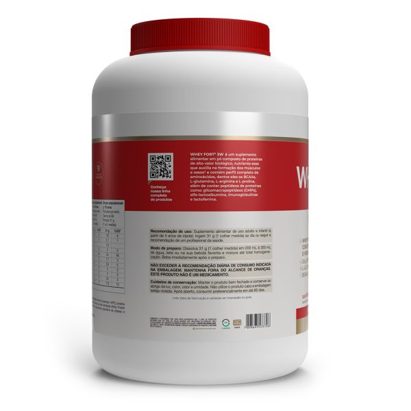 Whey Fort 3w pote 1800g - Baunilha - Vitafor - Imagem 3