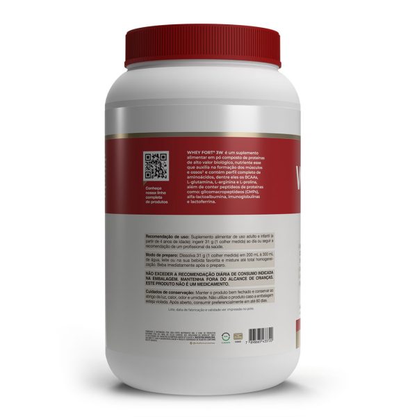 Whey Fort 3w 900g - Banana - Vitafor - Imagem 3