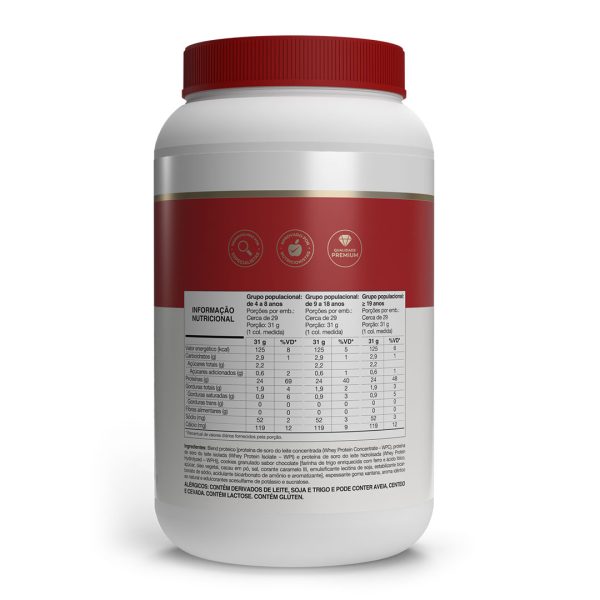 Whey Fort 3w 900g – Cookies 'n Cream – Vitafor - Imagem 3