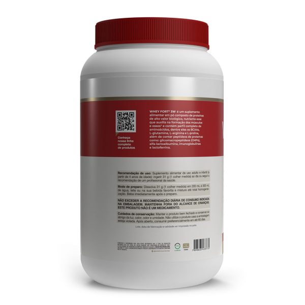 Whey Fort 3w 900g – Cookies 'n Cream – Vitafor - Imagem 2