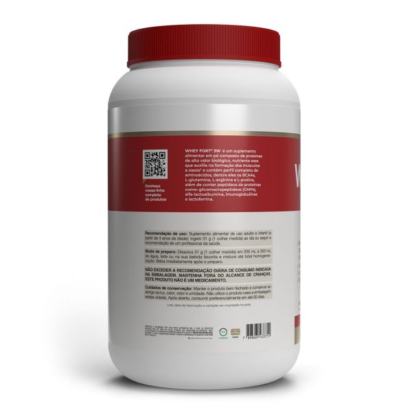 Whey Fort 3w 900g – Frutas Vermelhas – Vitafor - Imagem 3