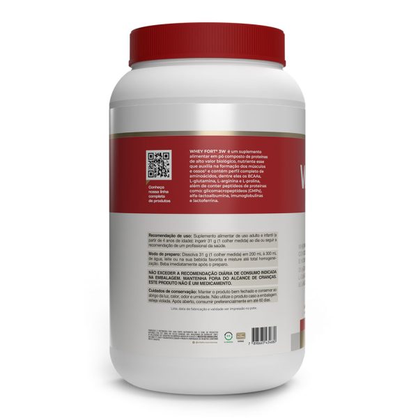 Whey Fort 3w 900g - Paçoca - Vitafor - Imagem 3