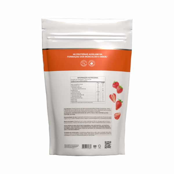 Whey Concentrado 900g - Morango - Vitafor - Imagem 2